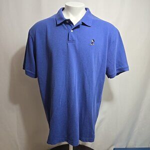 Disney Parks Mickey Mouse Polo Shirt Adult Size XL Blue Embroidered Cotton Blend
